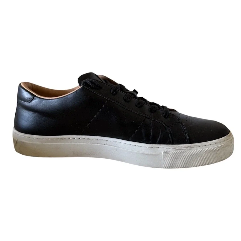 Greats Brooklyn Royale Black Leather Lace Up Low Top Sneakers Men’s Size 10